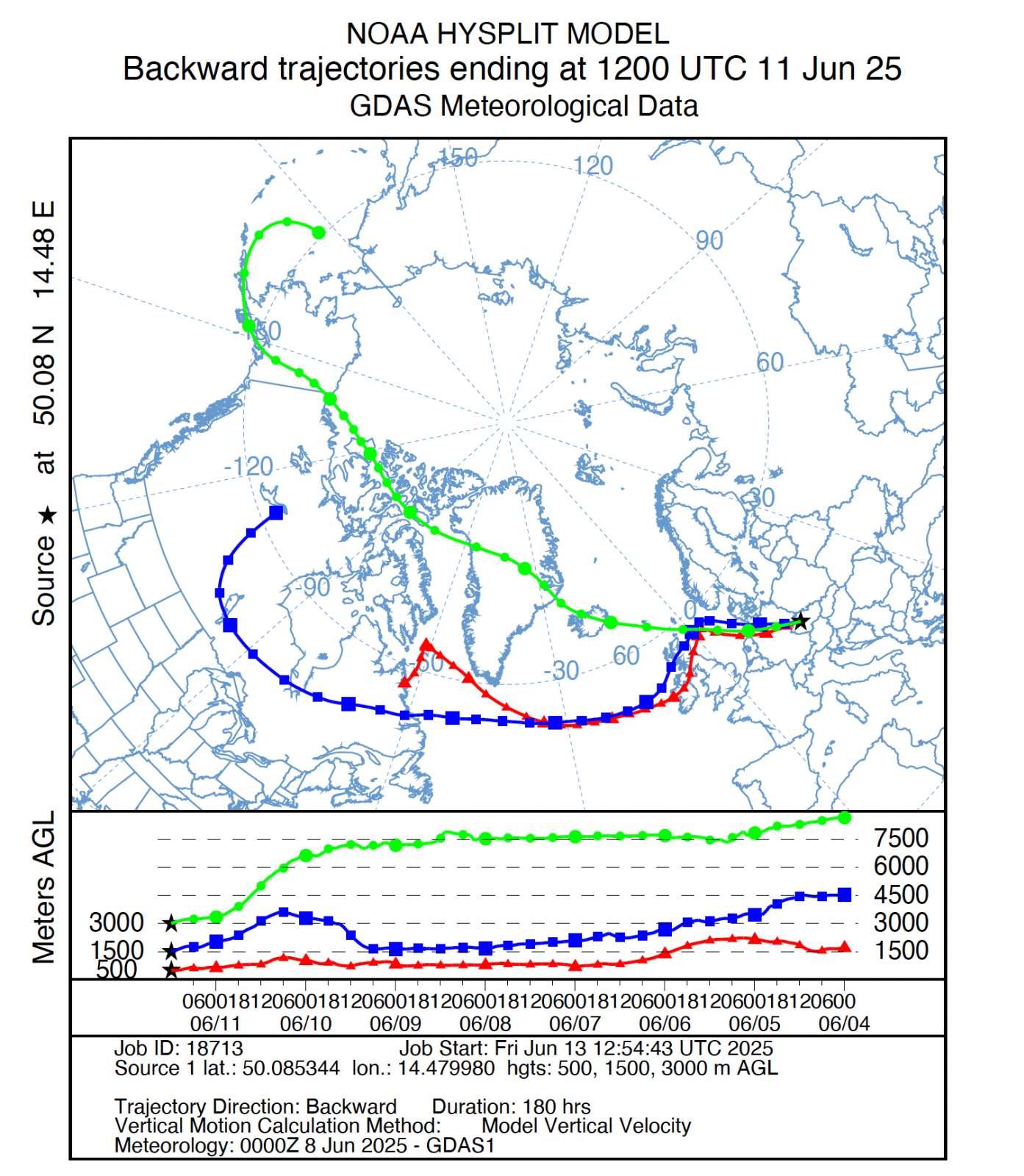 Kanadské požáry zaznamenané v Česku Kanadské požáry zaznamenané v Česku